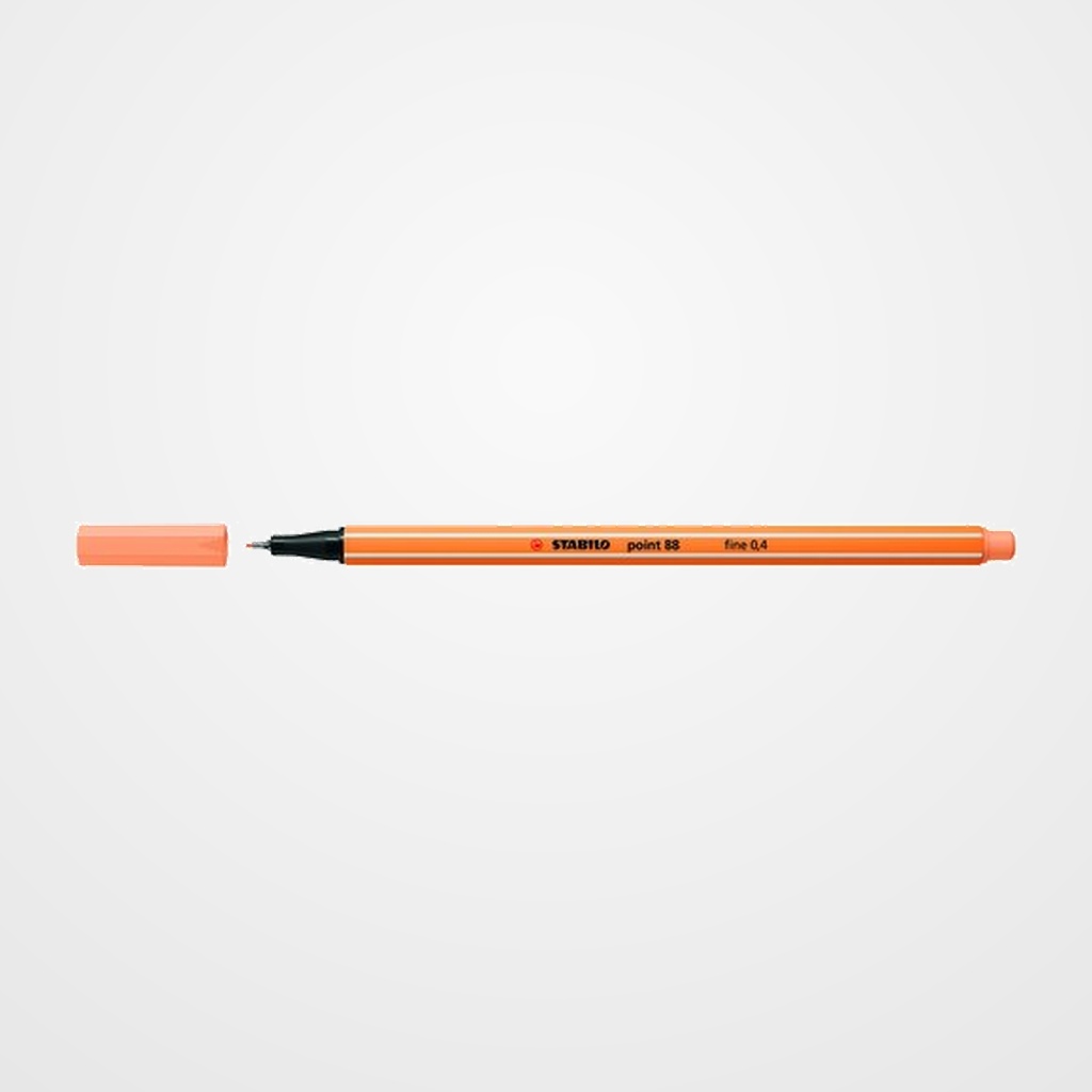 ROTULADOR FIBRA STABILO POINT 88  NARANJA CLARO