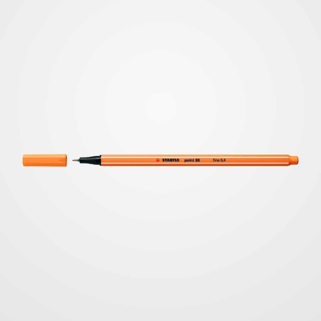 ROTULADOR FIBRA STABILO POINT 88  PAPAYA
