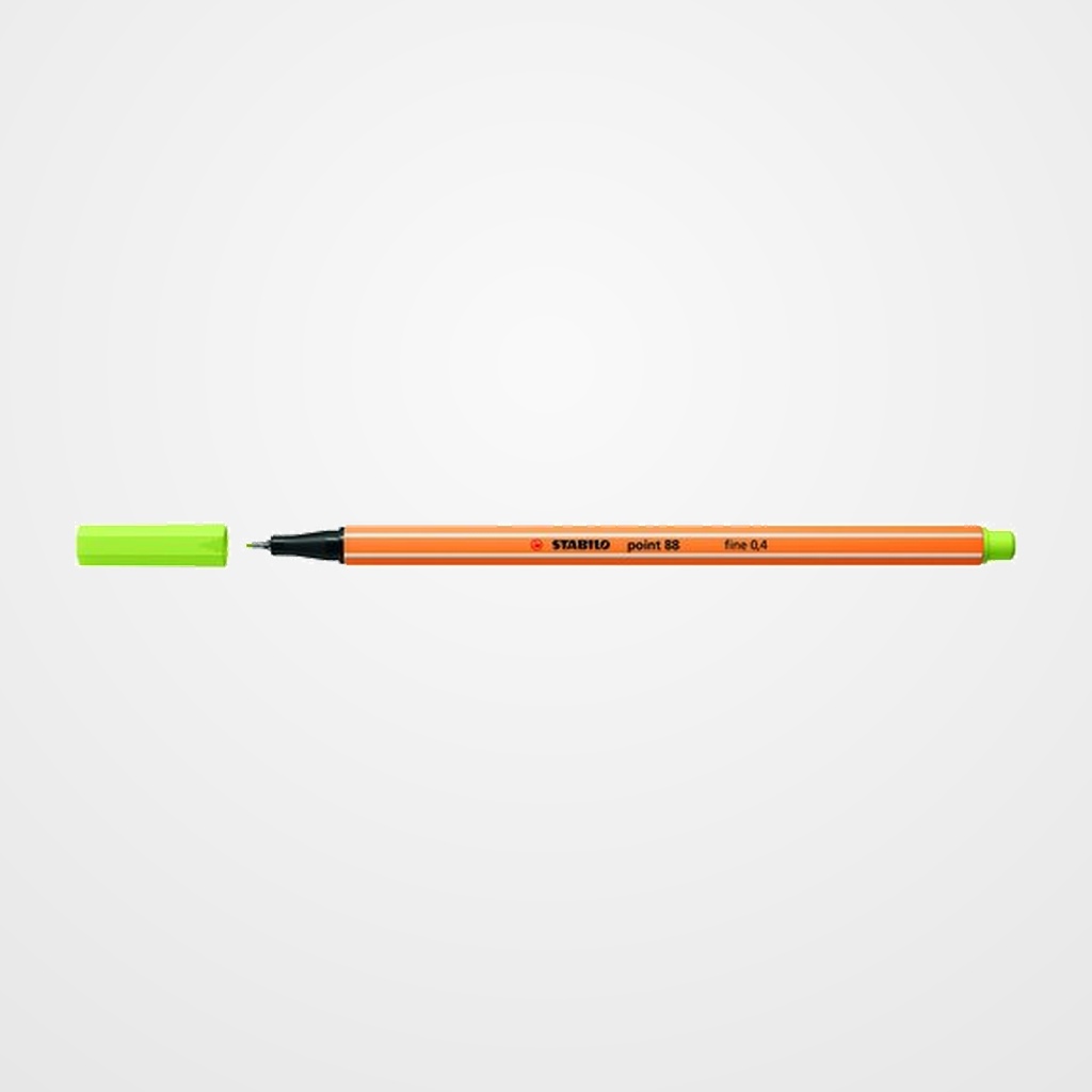 ROTULADOR FIBRA STABILO POINT 88  VERDE LIMA