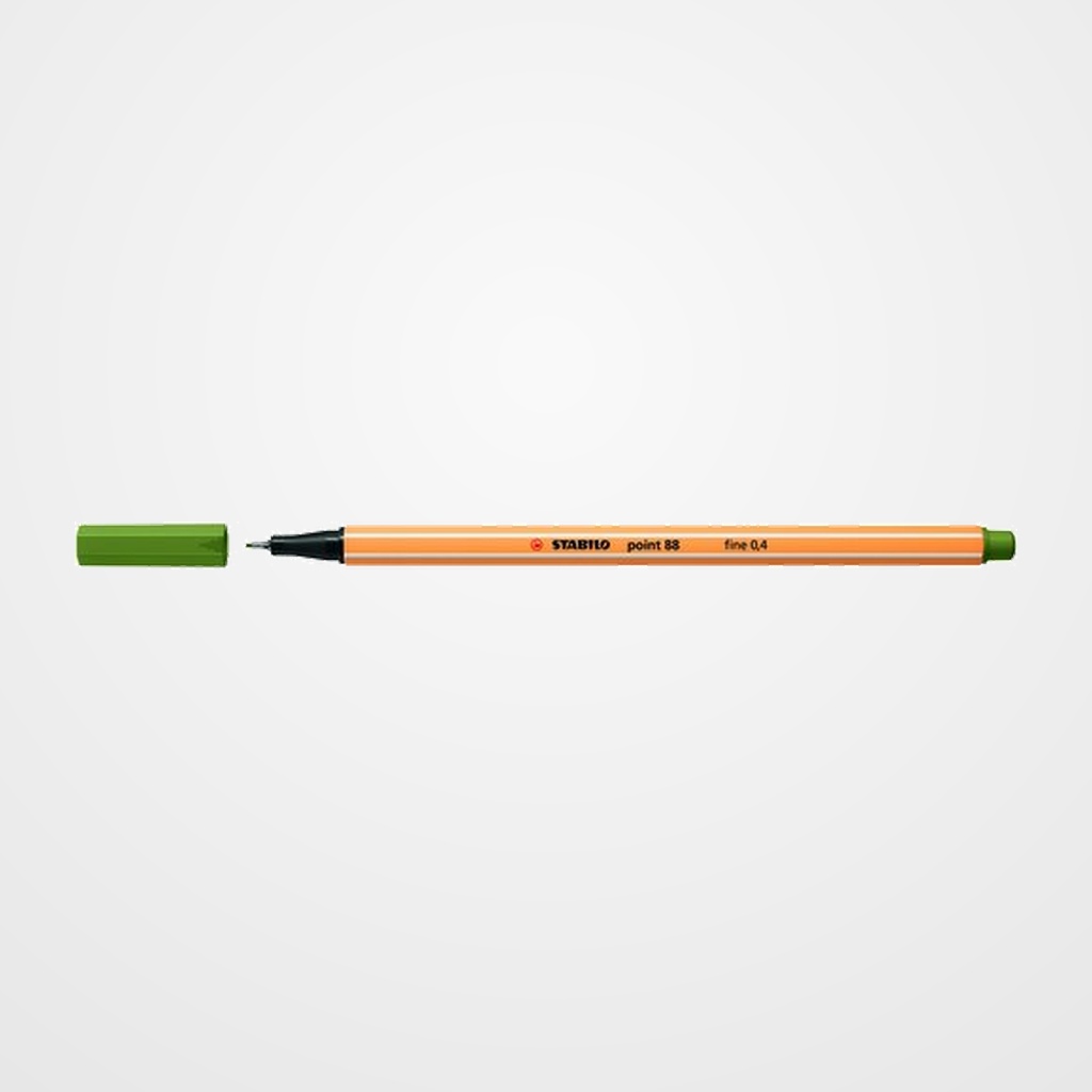 ROTULADOR FIBRA STABILO POINT 88  VERDE MUSGO