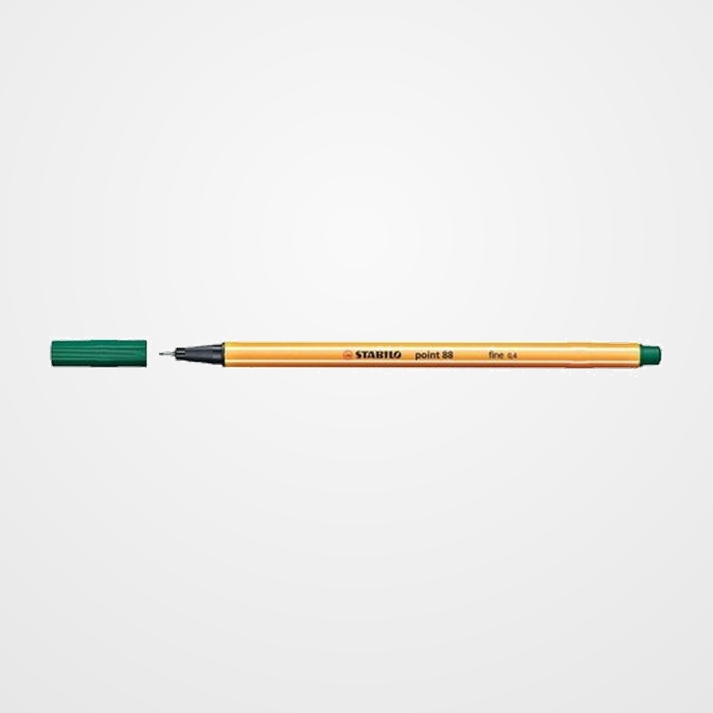 ROTULADOR FIBRA STABILO POINT 88  VERDE PINO