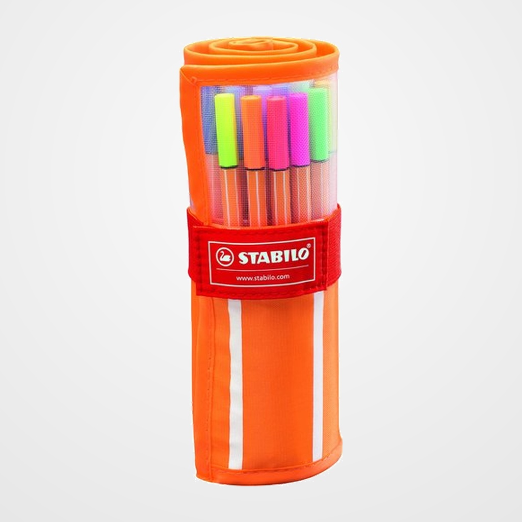 ROTULADOR FIBRA STABILO POINT 88 ESTUCHE de 30 ROLLERSET