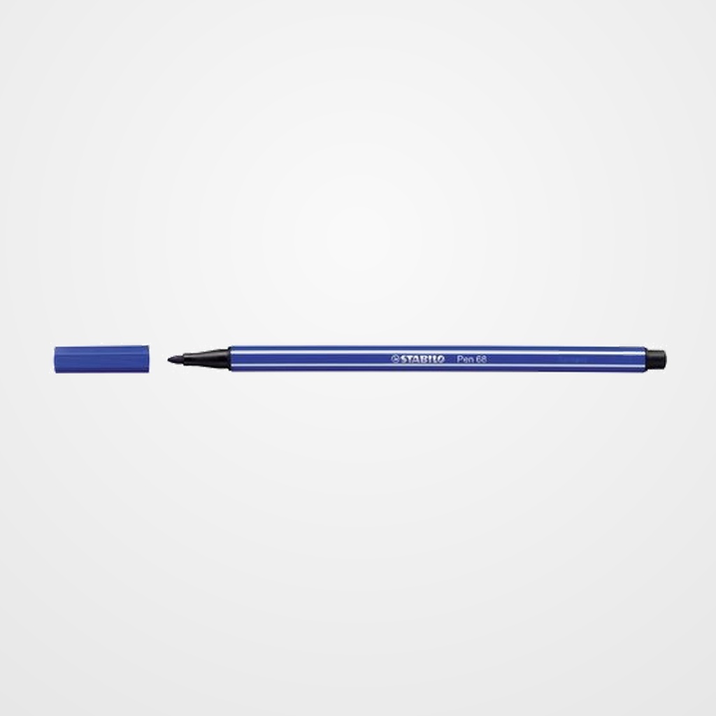 ROTULADOR FIBRA STABILO PEN 68  AZUL MARINO