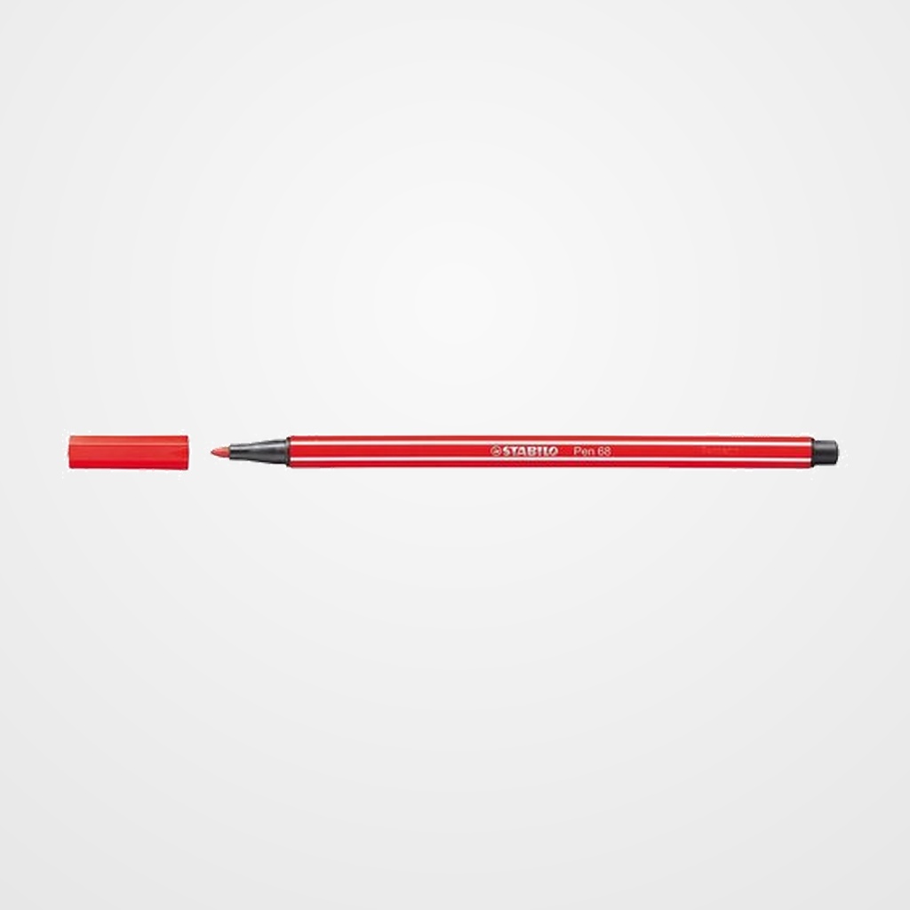ROTULADOR FIBRA STABILO PEN 68  BERMELLON CLARO