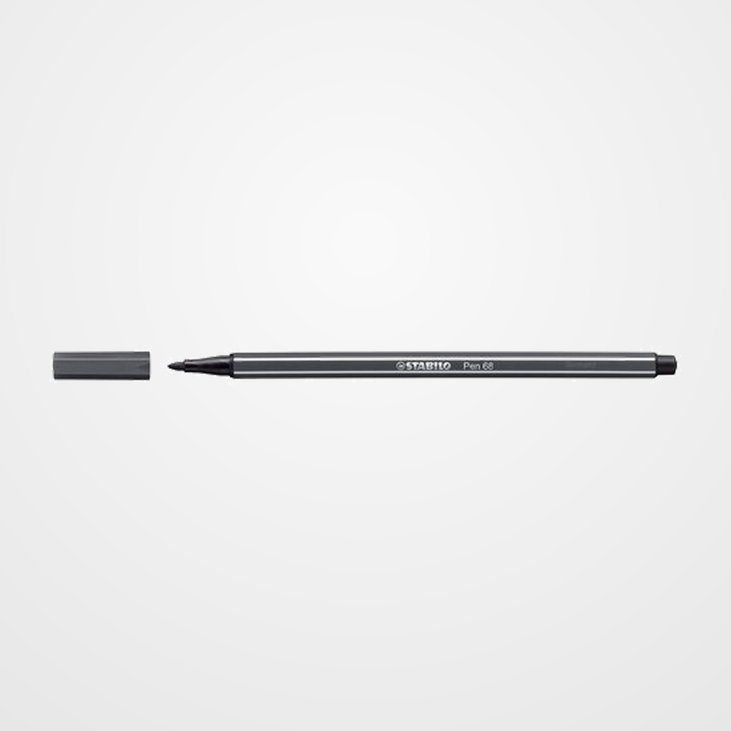 ROTULADOR FIBRA STABILO PEN 68  GRIS INTENSO