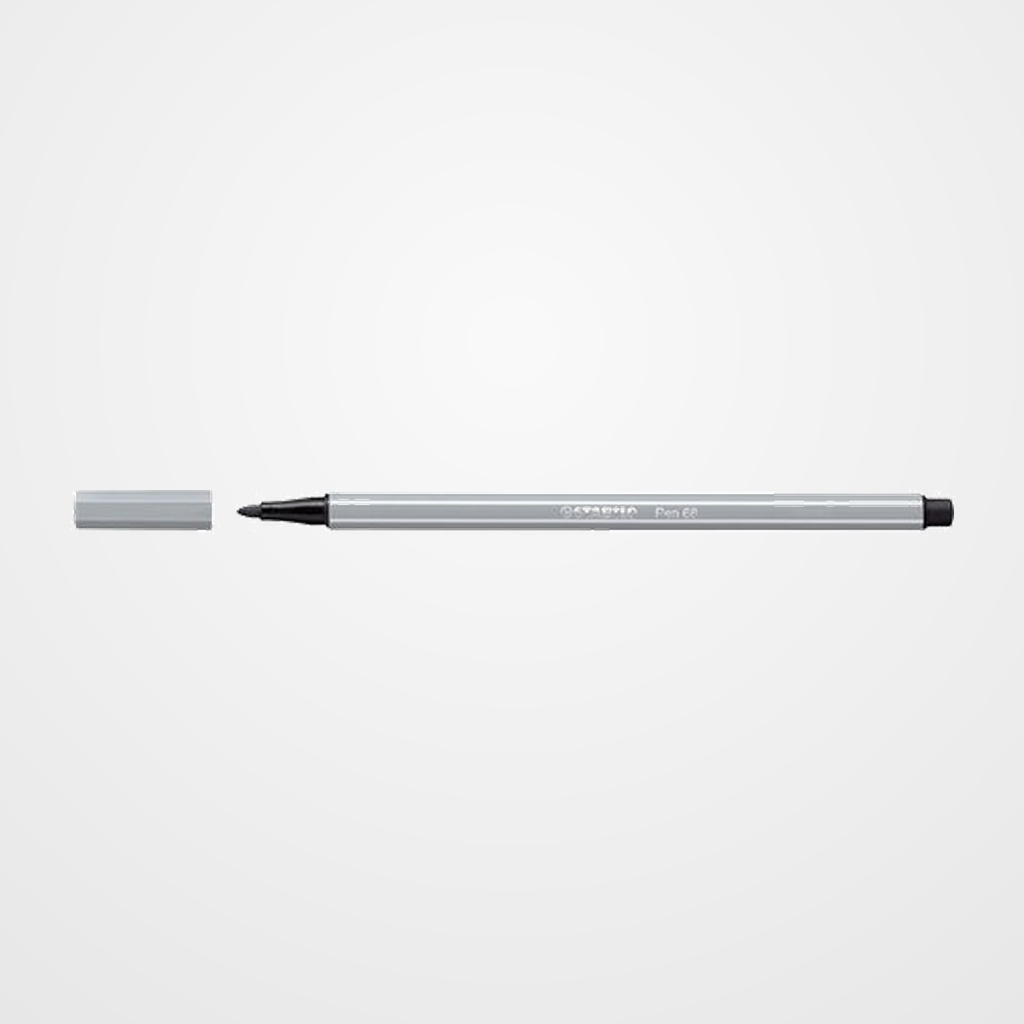 ROTULADOR FIBRA STABILO PEN 68  GRIS MEDIO