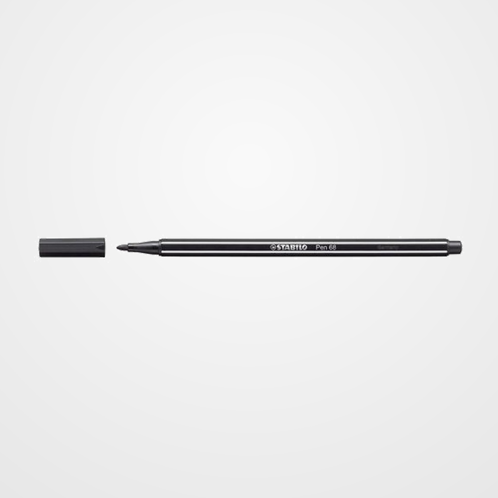 ROTULADOR FIBRA STABILO PEN 68  GRIS OSCURO