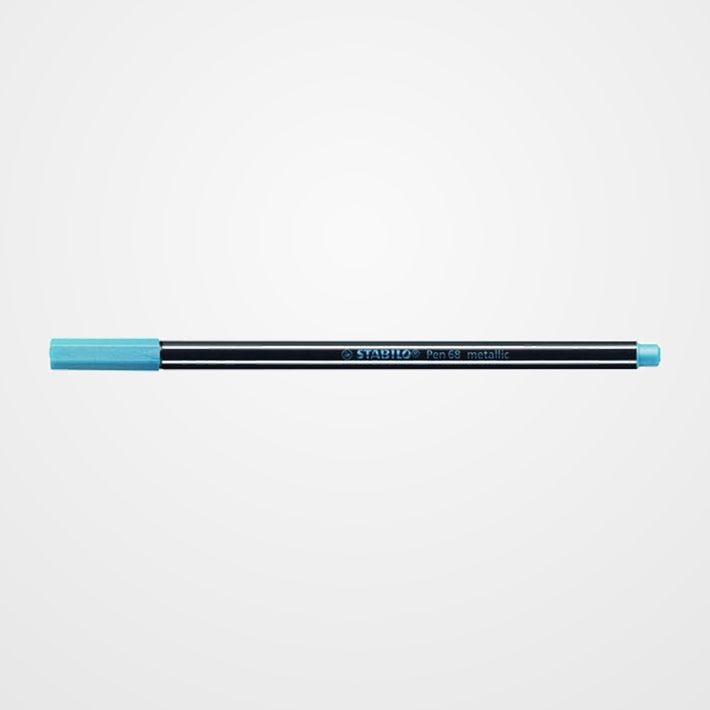 ROTULADOR FIBRA STABILO PEN 68  METALLIC AZUL METALICO