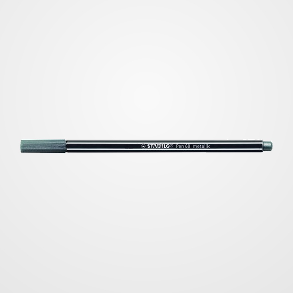 ROTULADOR FIBRA STABILO PEN 68  METALLIC PLATA