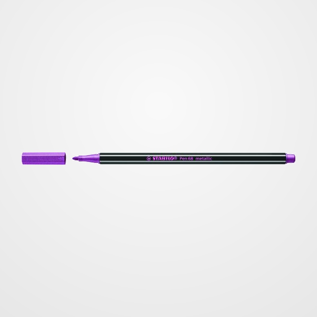 ROTULADOR FIBRA STABILO PEN 68  METALLIC ROSA