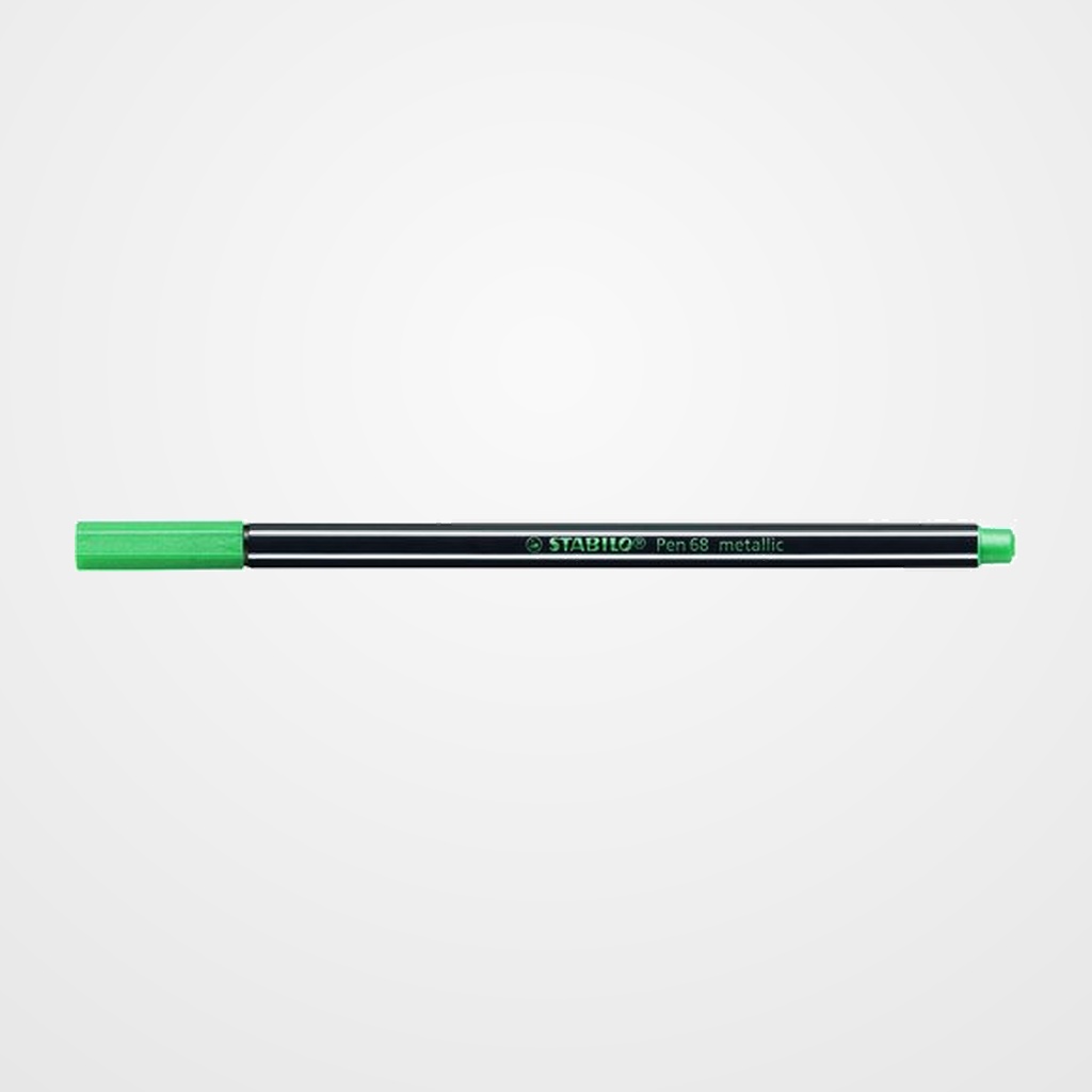 ROTULADOR FIBRA STABILO PEN 68  METALLIC VERDE METALICO