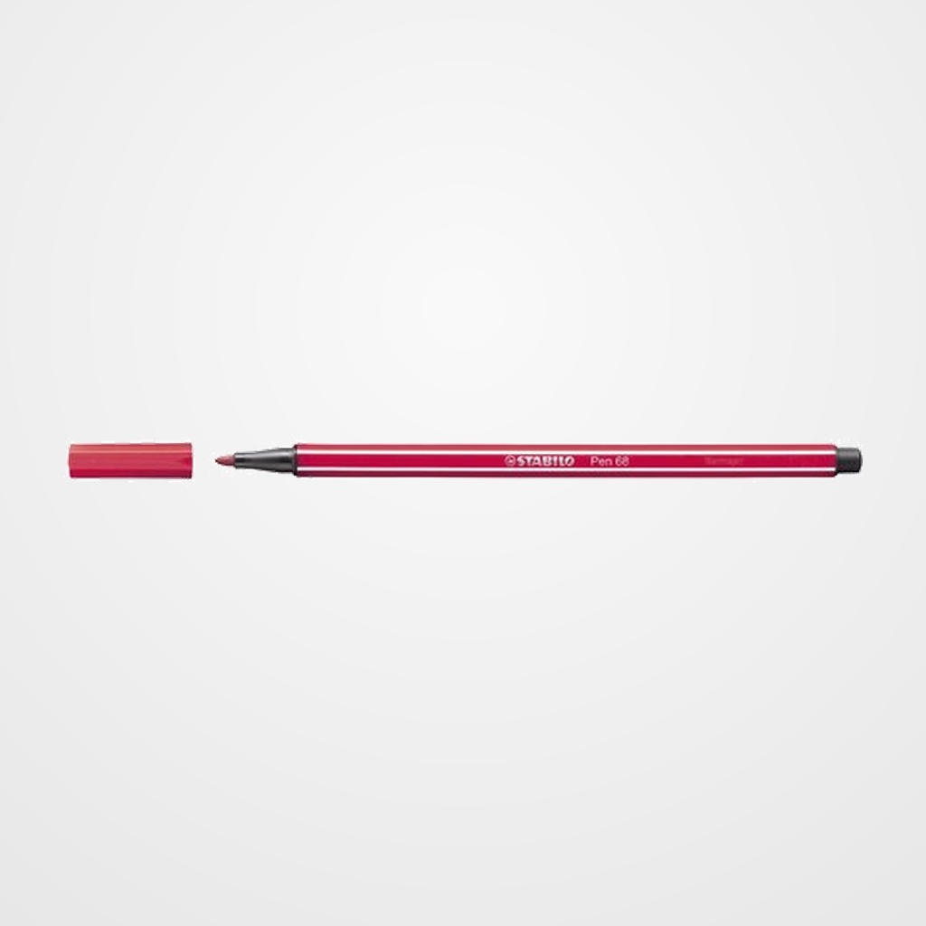 ROTULADOR FIBRA STABILO PEN 68  ROJO OSCURO