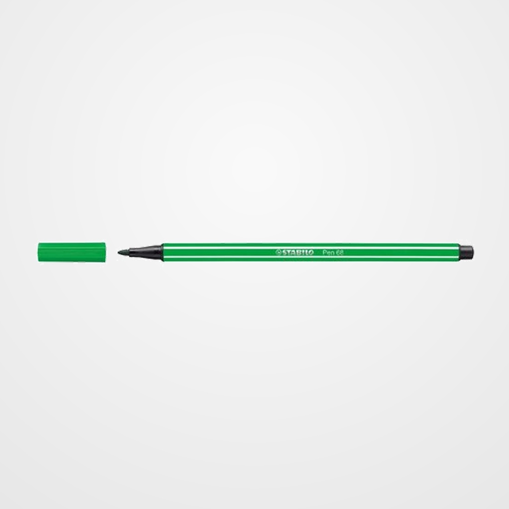 ROTULADOR FIBRA STABILO PEN 68  VERDE ESMERALDA
