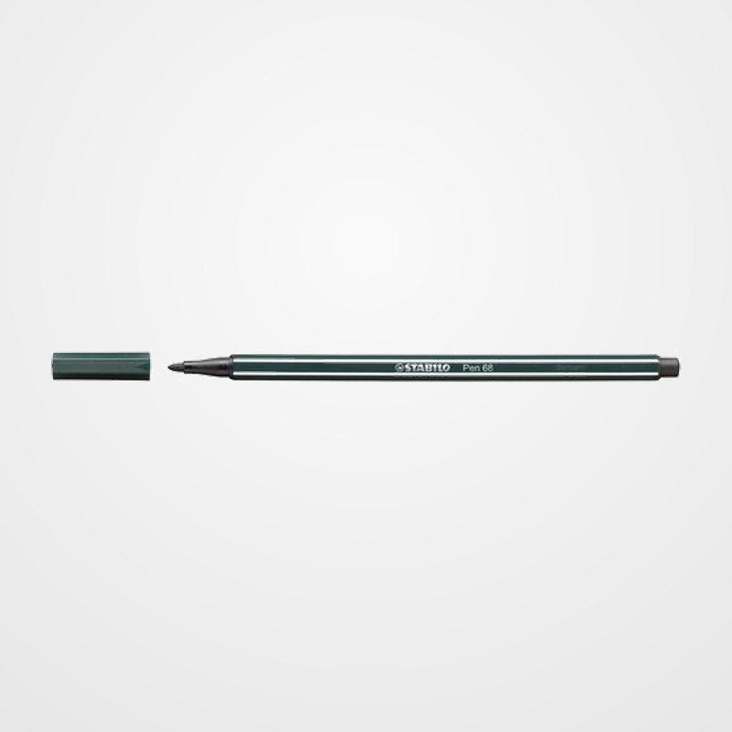 ROTULADOR FIBRA STABILO PEN 68  VERDE TIERRA