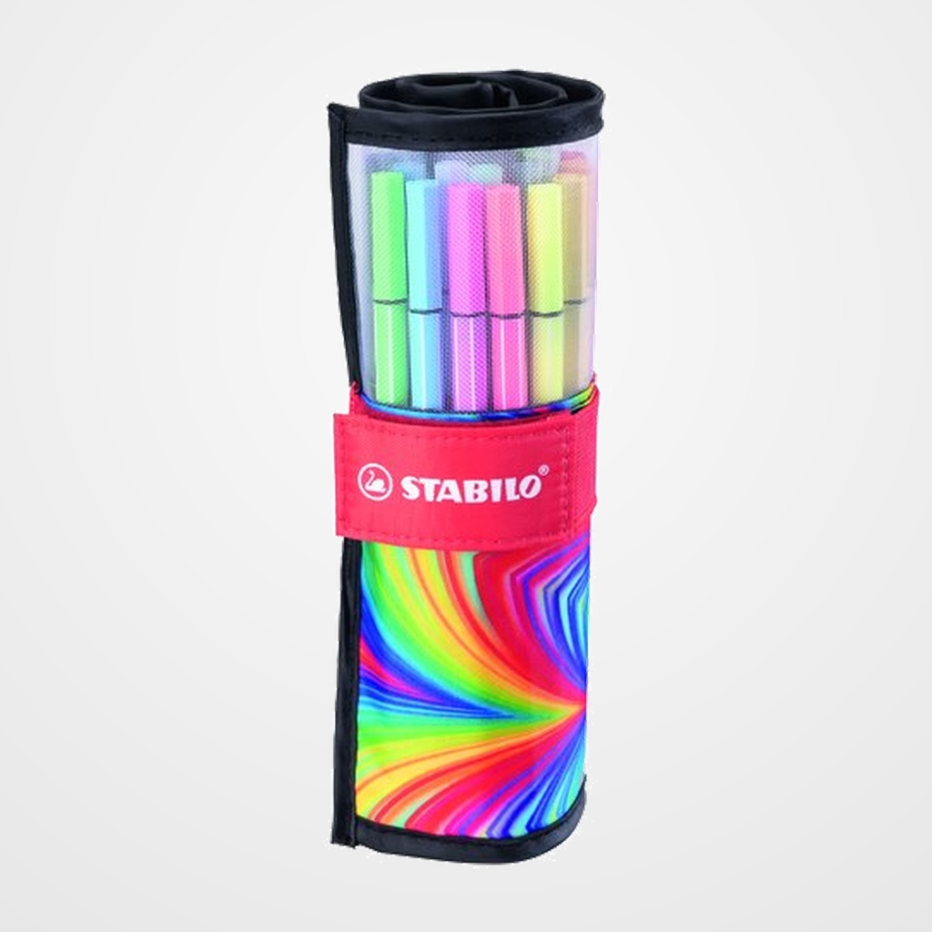 ROTULADOR FIBRA STABILO PEN 68 ARTY LINE ESTUCHE de 25 ROLLERSET
