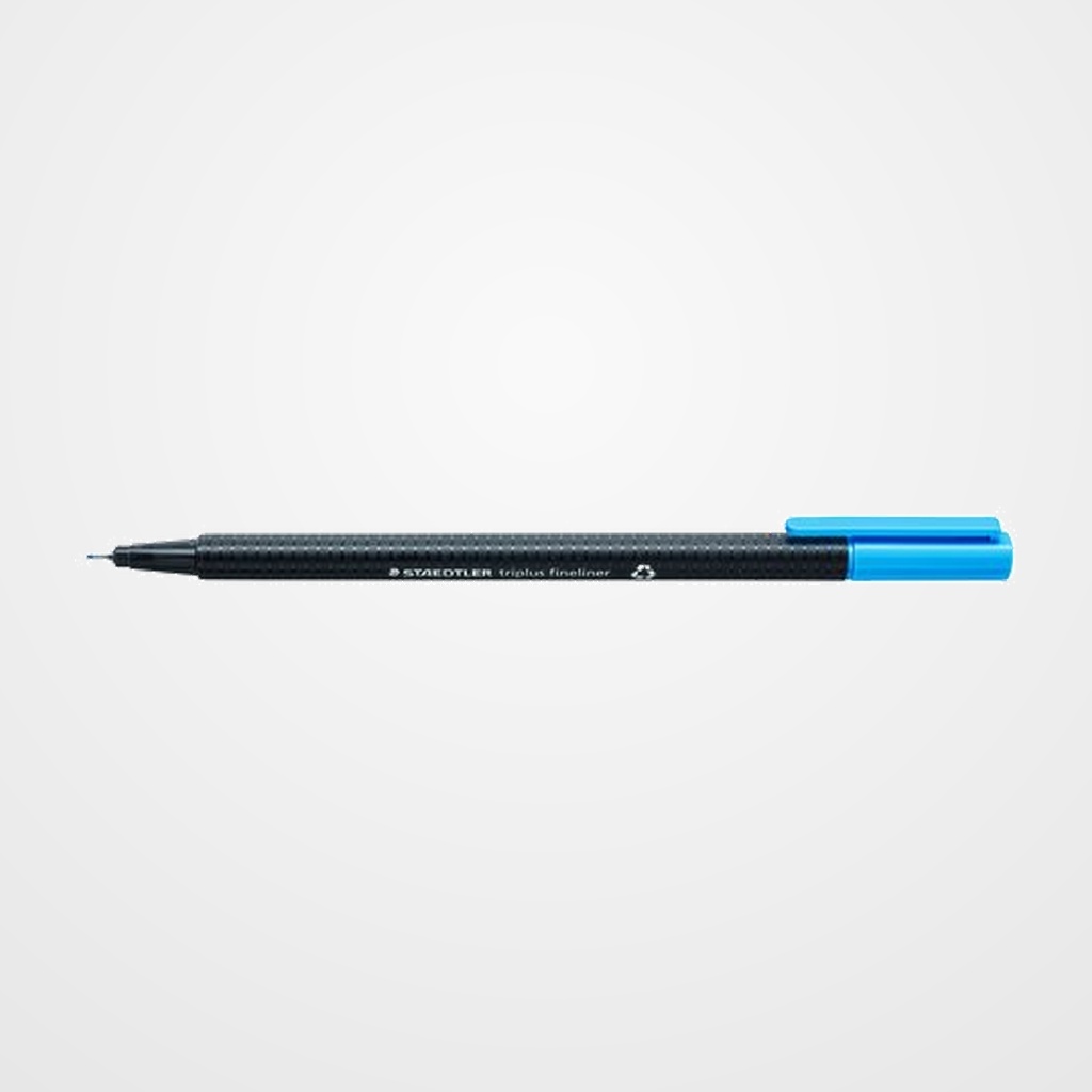 ROTULADOR FIBRA STAEDTLER  334 TRIPLUS FINELINER   AZUL CLARO