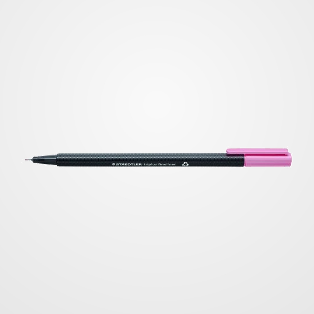 ROTULADOR FIBRA STAEDTLER  334 TRIPLUS FINELINER   CARMIN CLARO