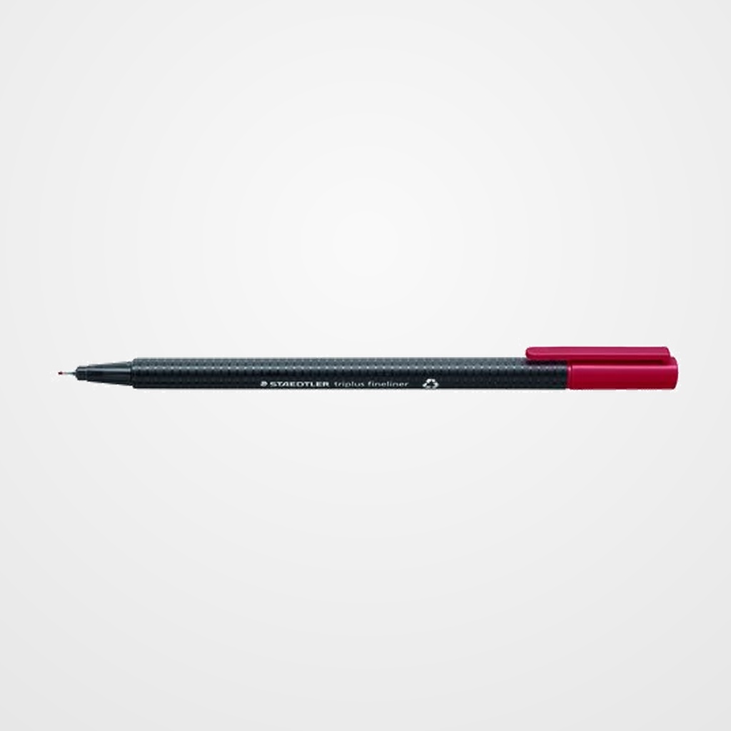 ROTULADOR FIBRA STAEDTLER  334 TRIPLUS FINELINER   CARMIN OSCURO