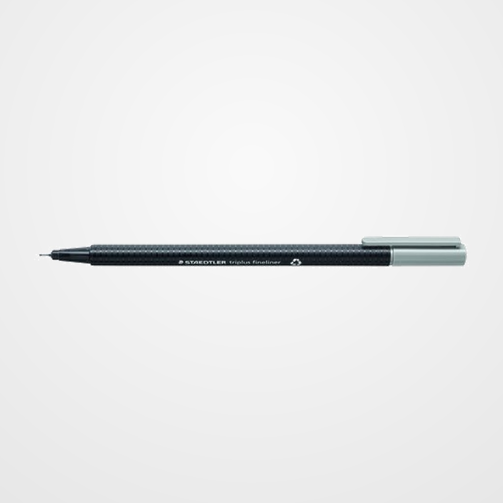 ROTULADOR FIBRA STAEDTLER  334 TRIPLUS FINELINER   GRIS PLATA