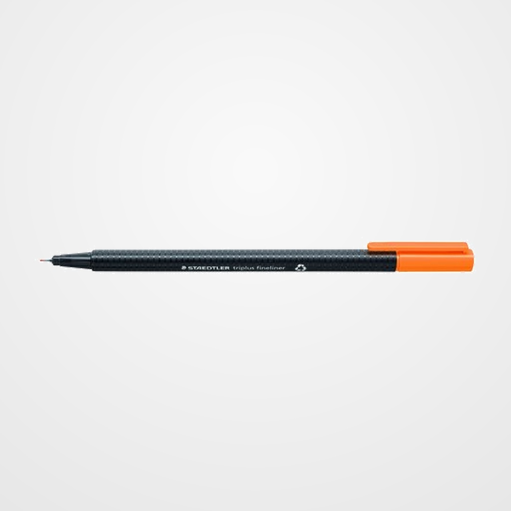 ROTULADOR FIBRA STAEDTLER  334 TRIPLUS FINELINER   NARANJA CLARO