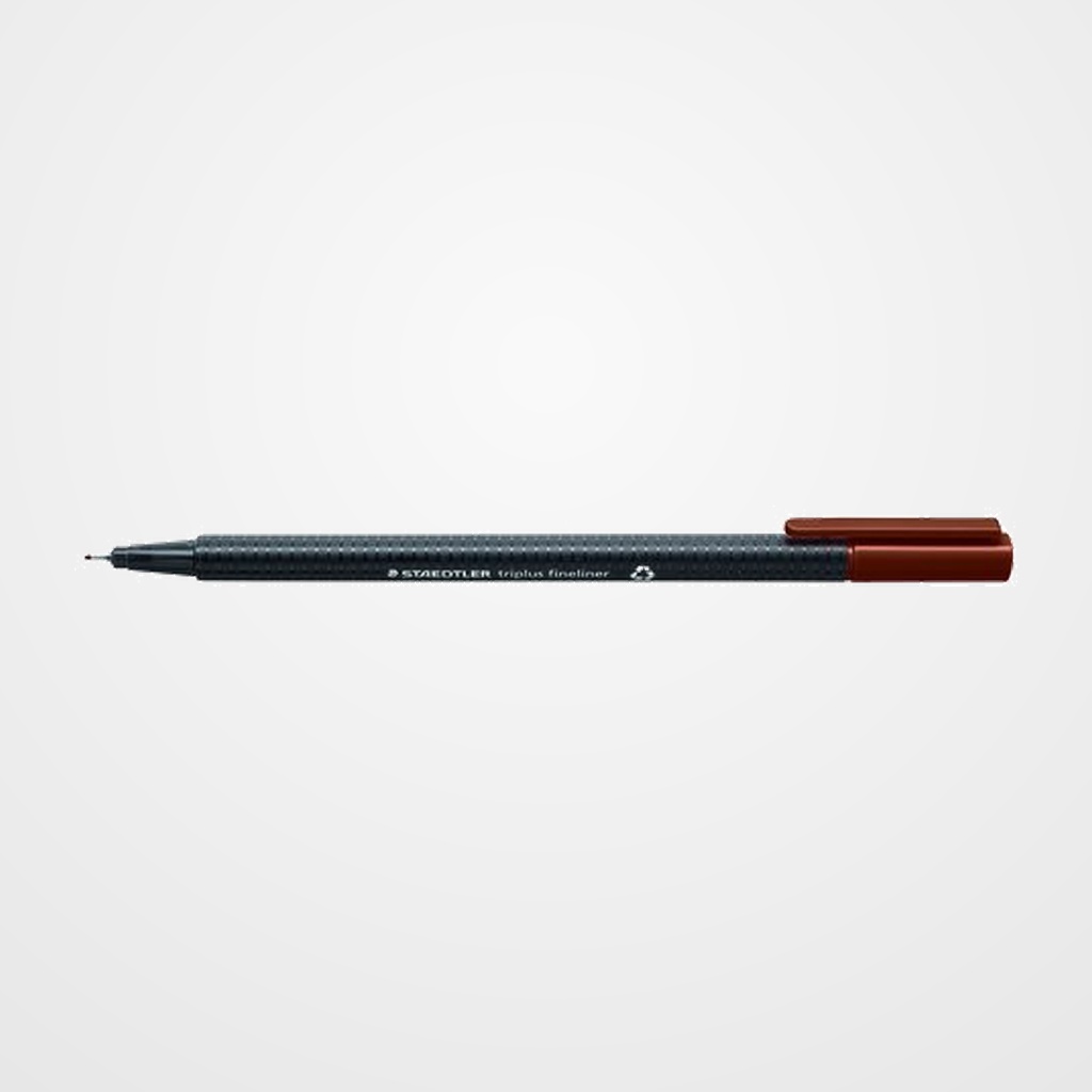 ROTULADOR FIBRA STAEDTLER  334 TRIPLUS FINELINER   PARDO VAN DYCK