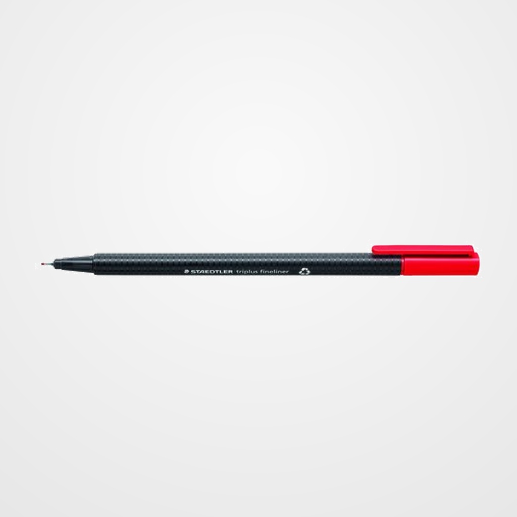 ROTULADOR FIBRA STAEDTLER  334 TRIPLUS FINELINER   ROJO