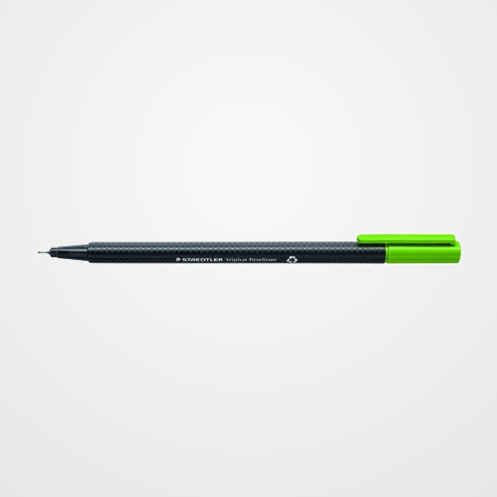 ROTULADOR FIBRA STAEDTLER  334 TRIPLUS FINELINER   VERDE CLARO