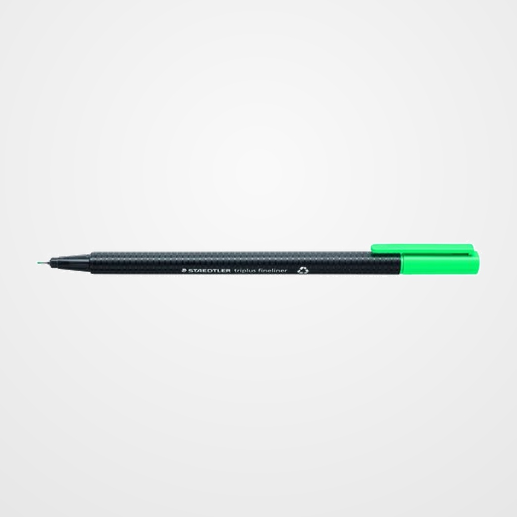 ROTULADOR FIBRA STAEDTLER  334 TRIPLUS FINELINER   VERDE ESMERALDA