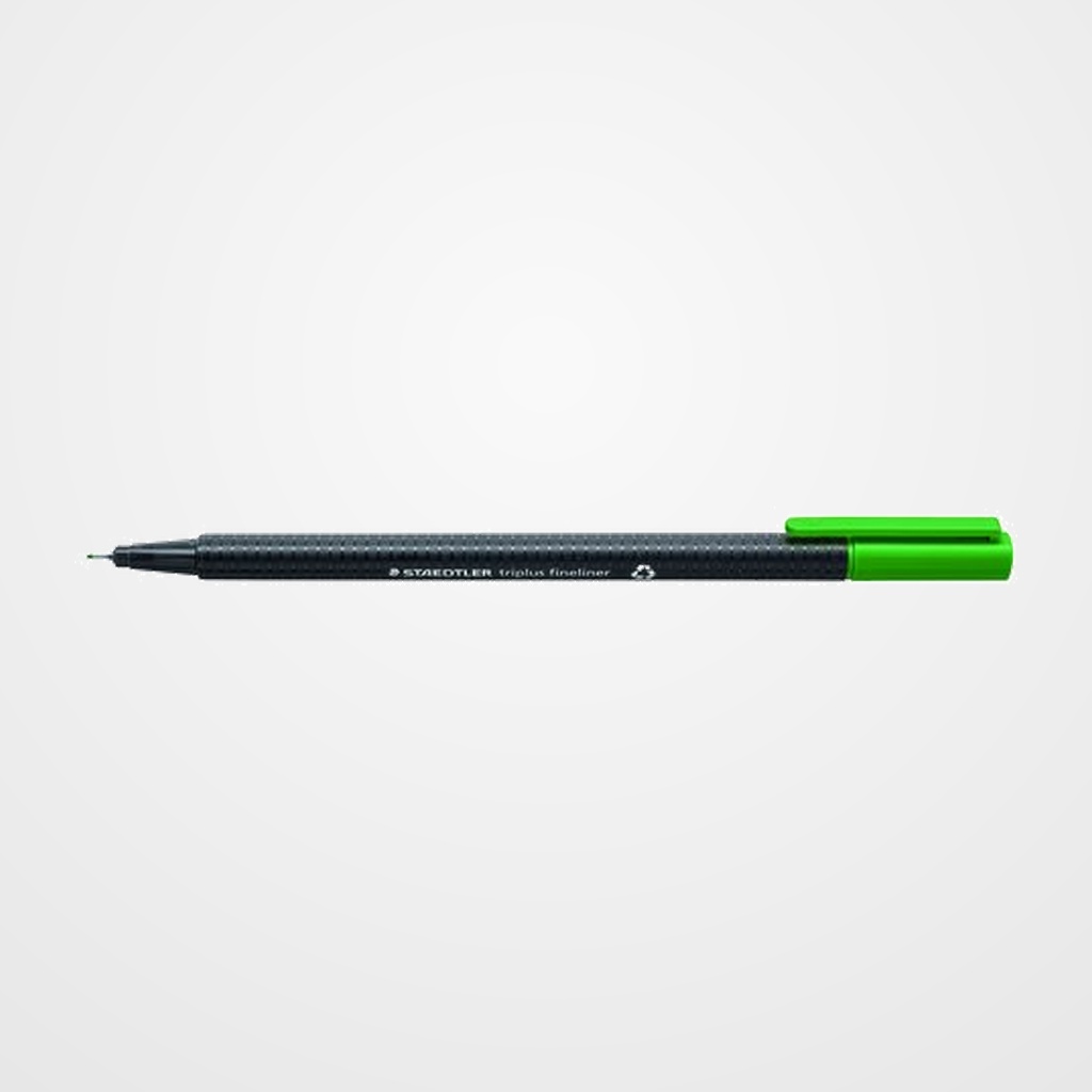 ROTULADOR FIBRA STAEDTLER  334 TRIPLUS FINELINER   VERDE INTENSO