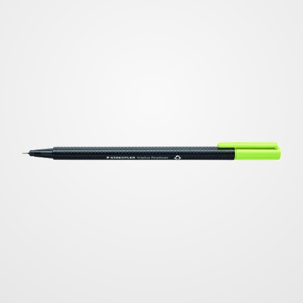 ROTULADOR FIBRA STAEDTLER  334 TRIPLUS FINELINER   VERDE LIMA