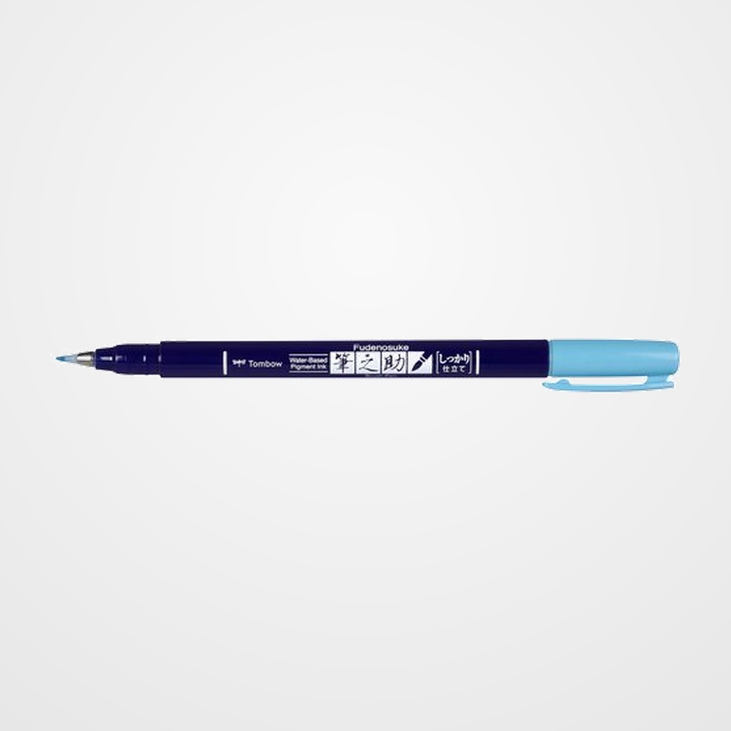 ROTULADOR TOMBOW CALIGRAFIA FUDENOSUKE PUNTA DURA AZUL NEON