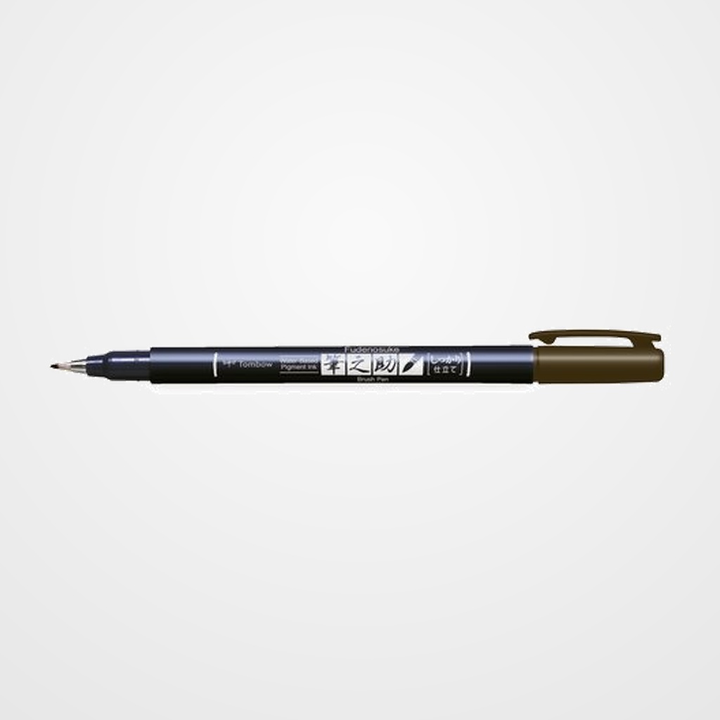 ROTULADOR TOMBOW CALIGRAFIA FUDENOSUKE PUNTA DURA MARRON