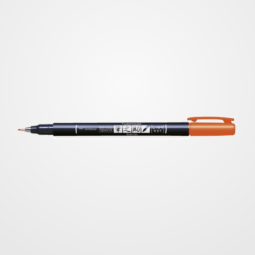 ROTULADOR TOMBOW CALIGRAFIA FUDENOSUKE PUNTA DURA NARANJA