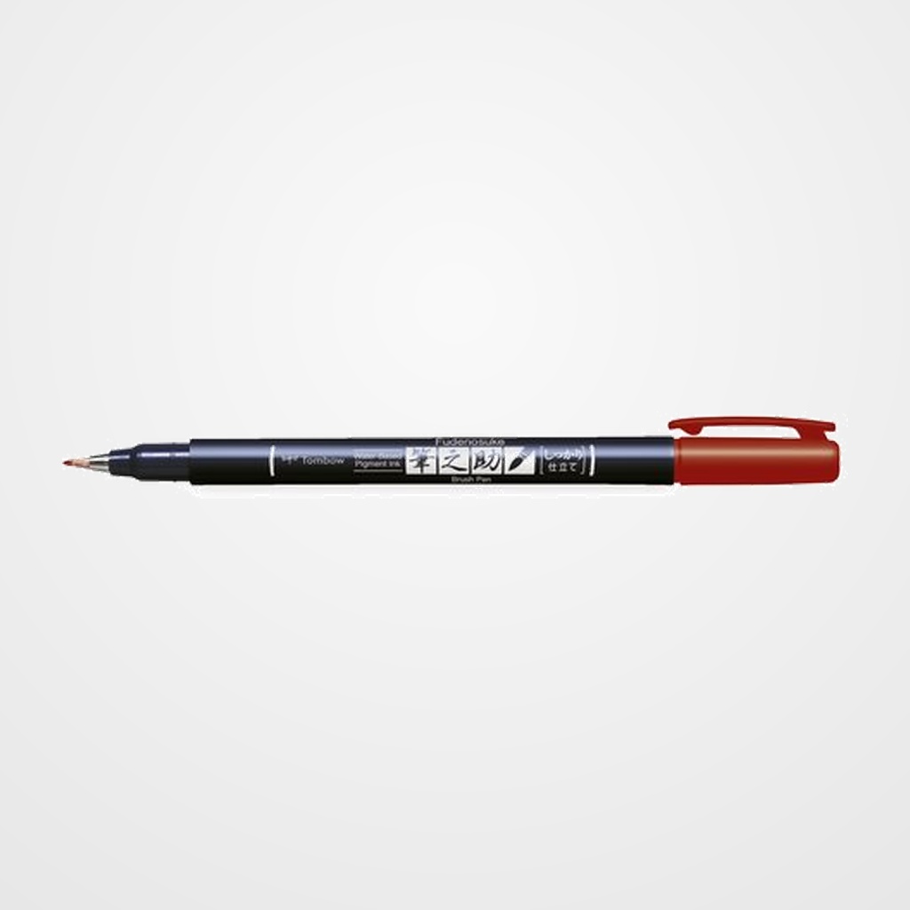 ROTULADOR TOMBOW CALIGRAFIA FUDENOSUKE PUNTA DURA ROJO