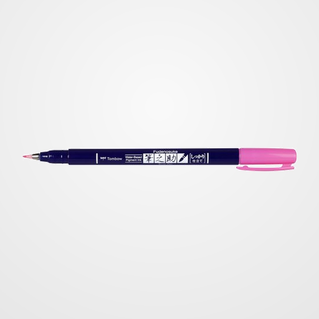 ROTULADOR TOMBOW CALIGRAFIA FUDENOSUKE PUNTA DURA ROSA NEON