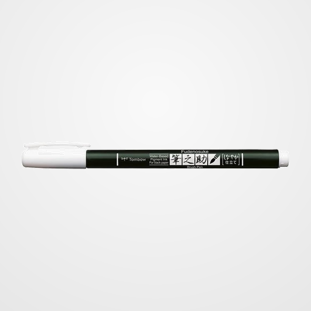 ROTULADOR TOMBOW CALIGRAFIA FUDENOSUKE PUNTA PINCEL BLANCO