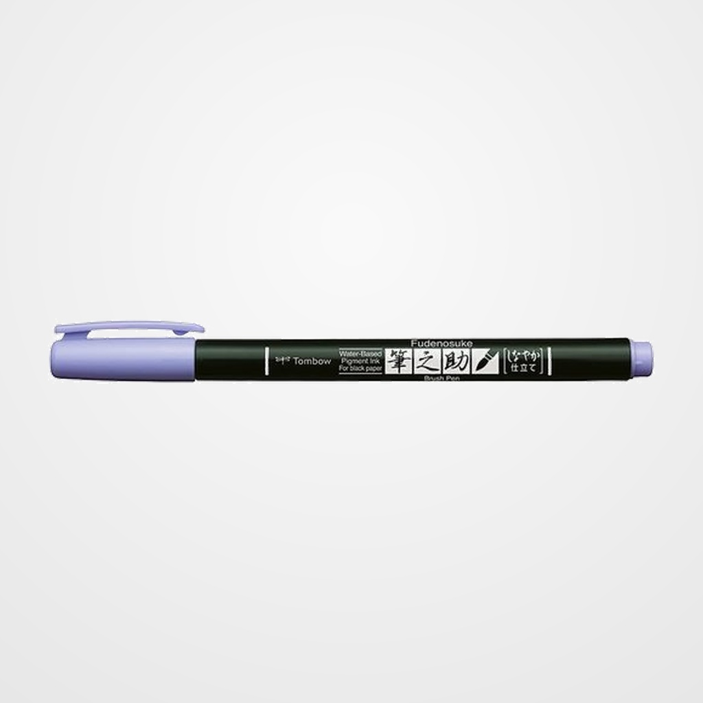 ROTULADOR TOMBOW CALIGRAFIA FUDENOSUKE PUNTA PINCEL PASTEL LAVANDA