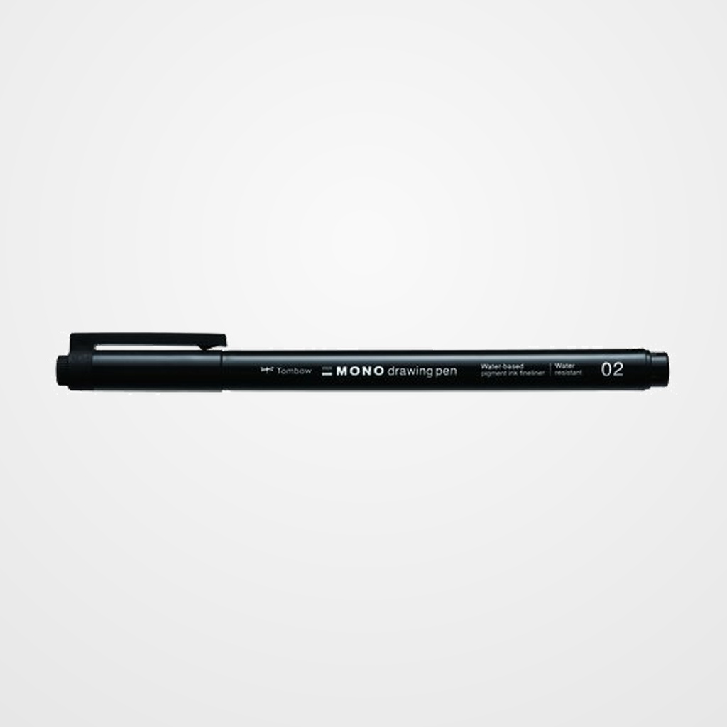 ROTULADOR CALIBRADO TOMBOW MONO DRAWING PEN PUNTA FINA 02 (0,30 mm) NEGRO