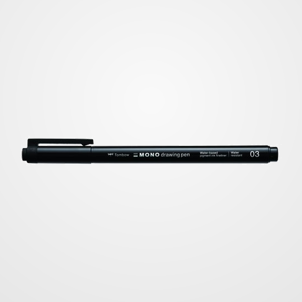 ROTULADOR CALIBRADO TOMBOW MONO DRAWING PEN PUNTA FINA 03 (0,35 mm) NEGRO