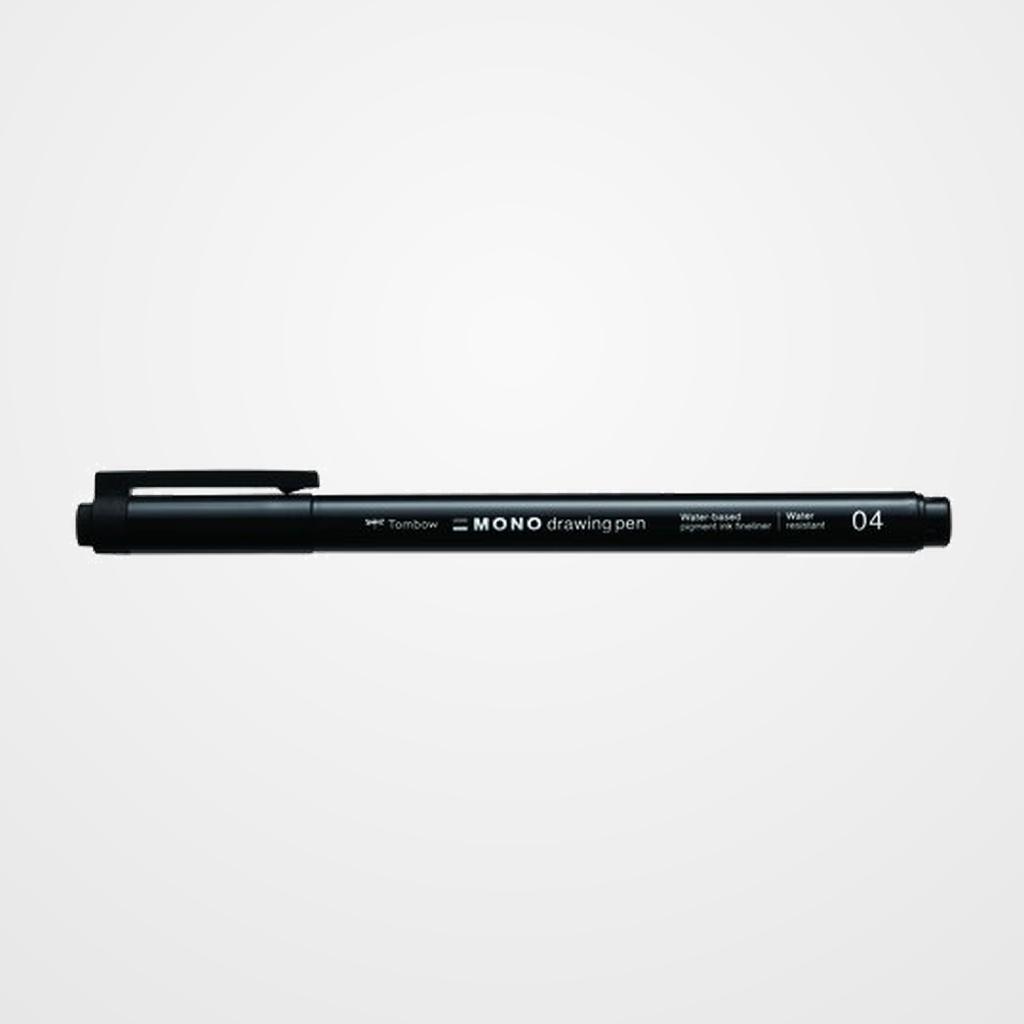 ROTULADOR CALIBRADO TOMBOW MONO DRAWING PEN PUNTA FINA 04 (0,40 mm) NEGRO