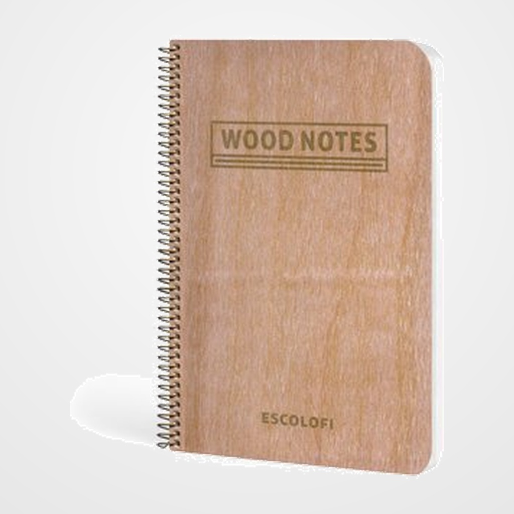 BLOC ESCOLOFI tapa DURA ESCOLOFI 90x140 64h LISO 90g WOOD NOTES