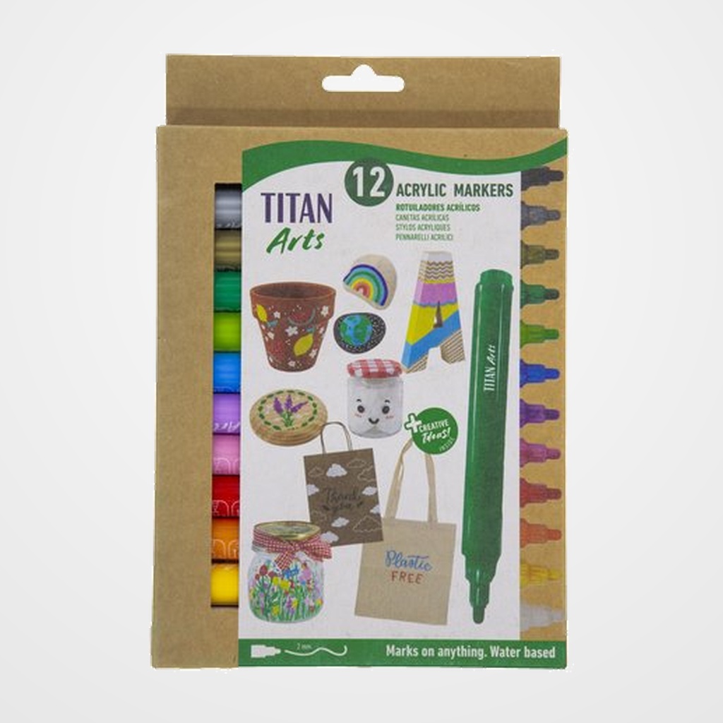 ROTULADOR ACRILICO TITAN CAJA de 12