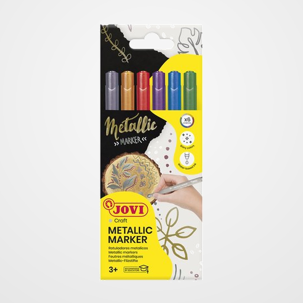 ROTULADOR FIBRA JOVI DECOR METALIC ESTUCHE de  6