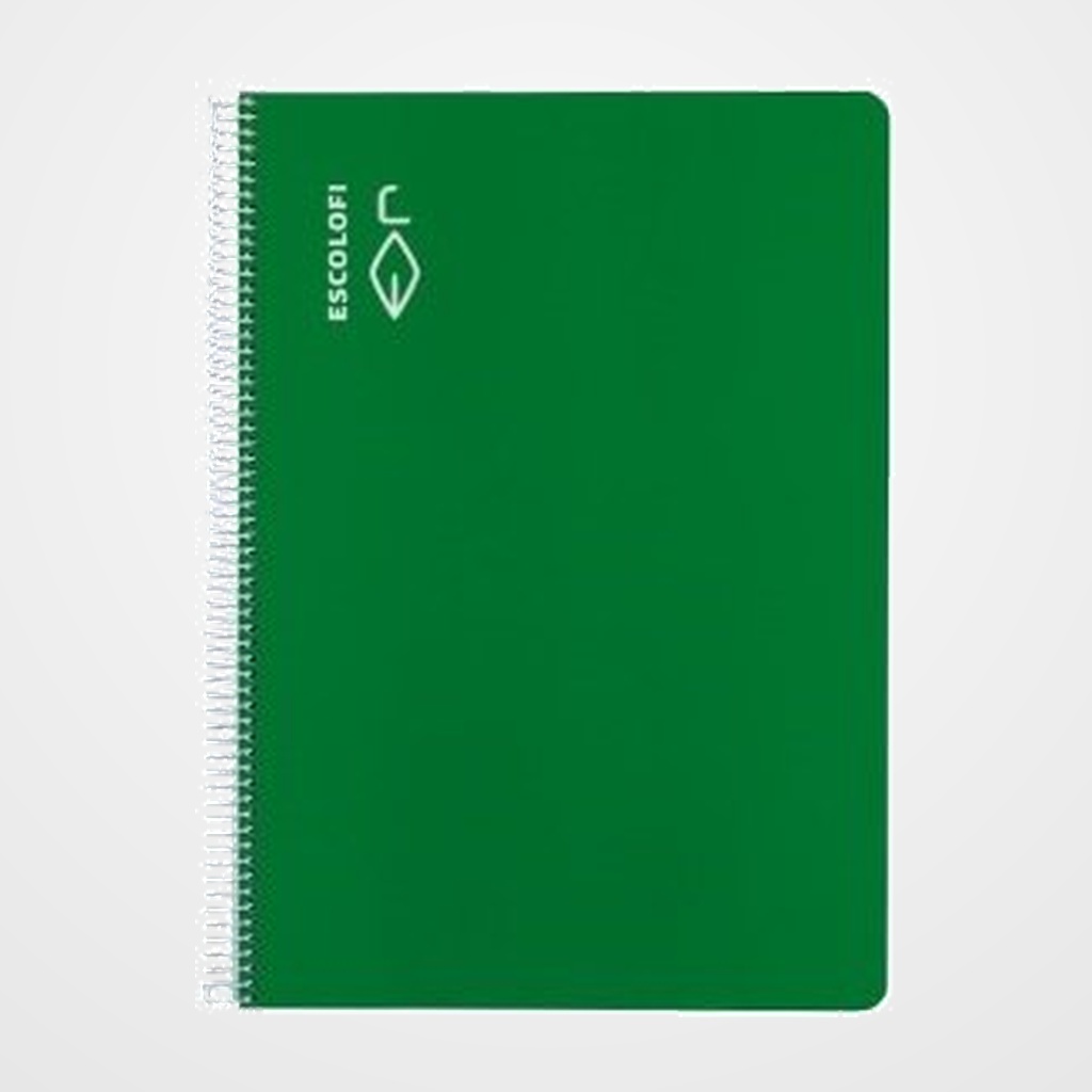 BLOC ESCOLOFI tapa DURA Fº 100h PAUTA 2,5 C/MARGEN VERDE