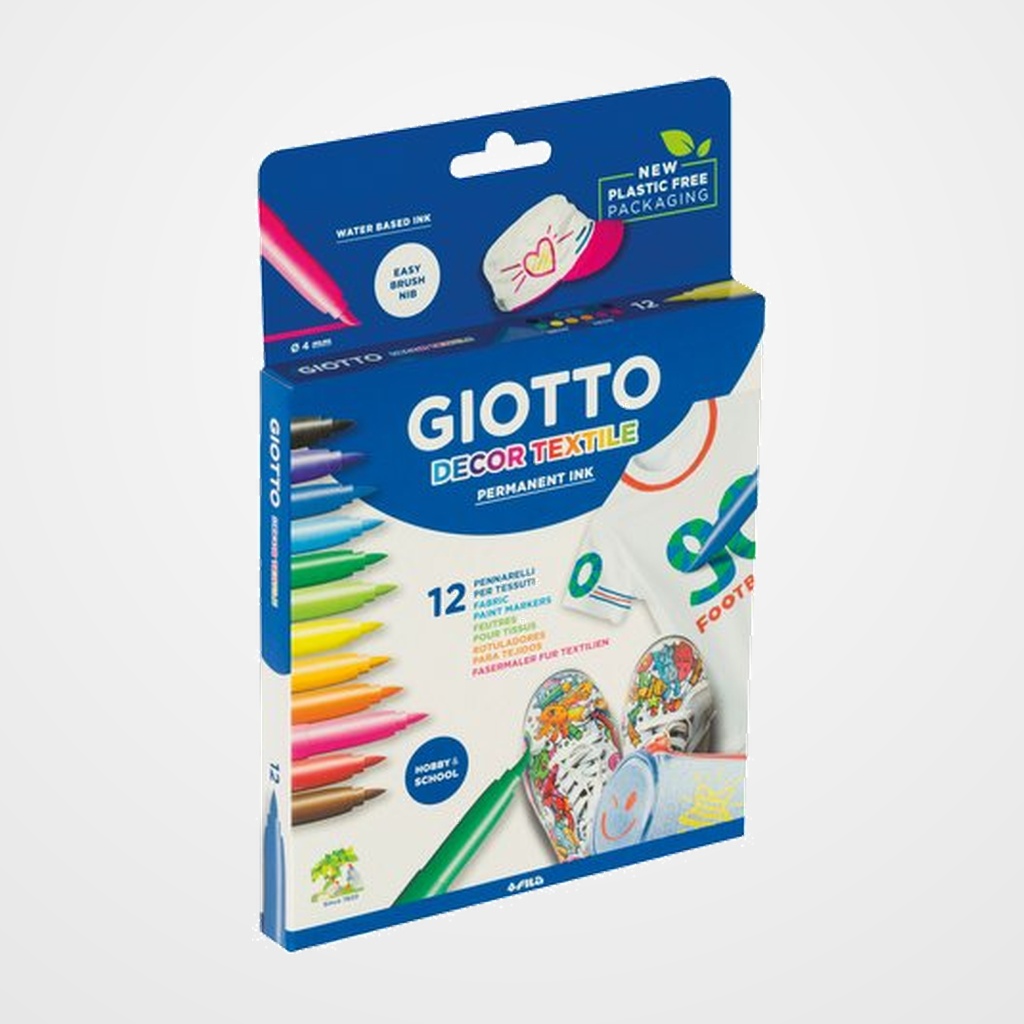 MARCADOR TEXTIL GIOTTO DECOR TEXTILE CAJA de 12