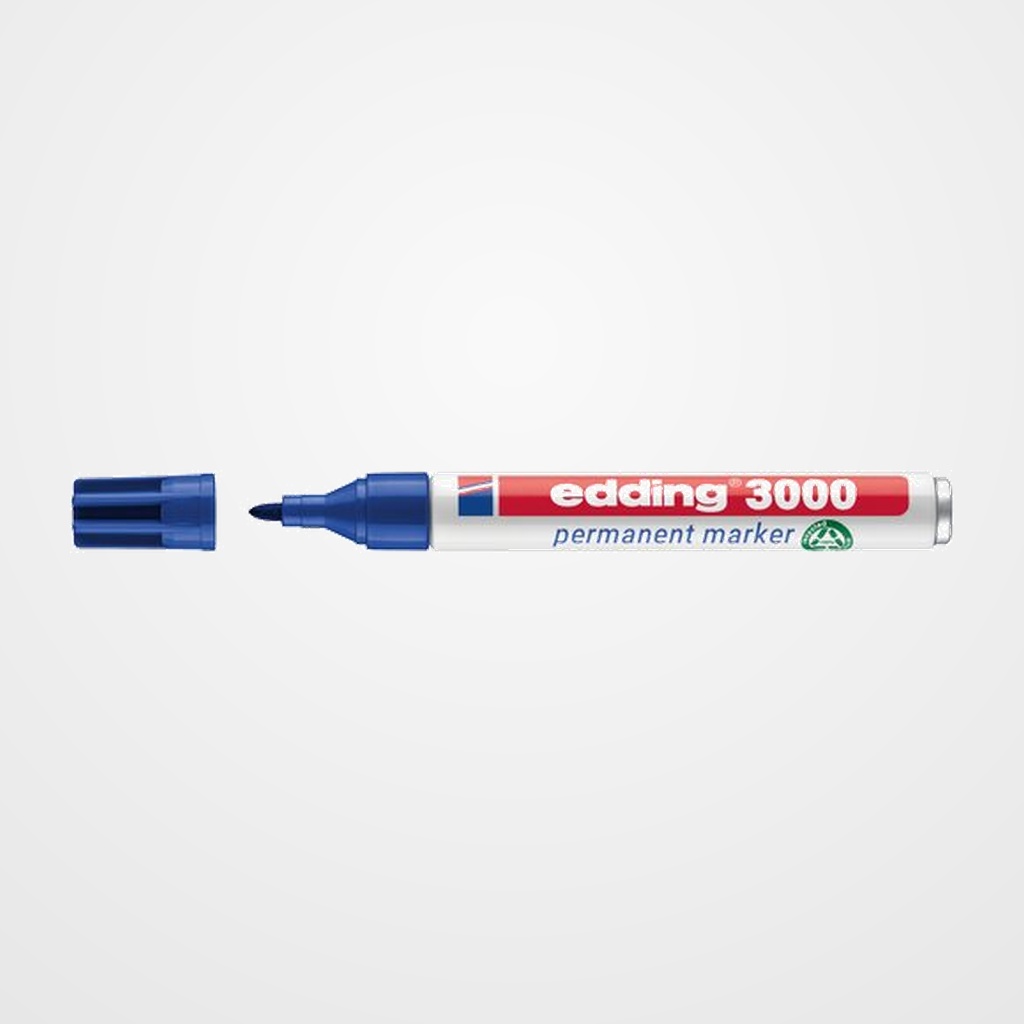 MARCADOR PERMANENTE EDDING 3000 CONICO  AZUL