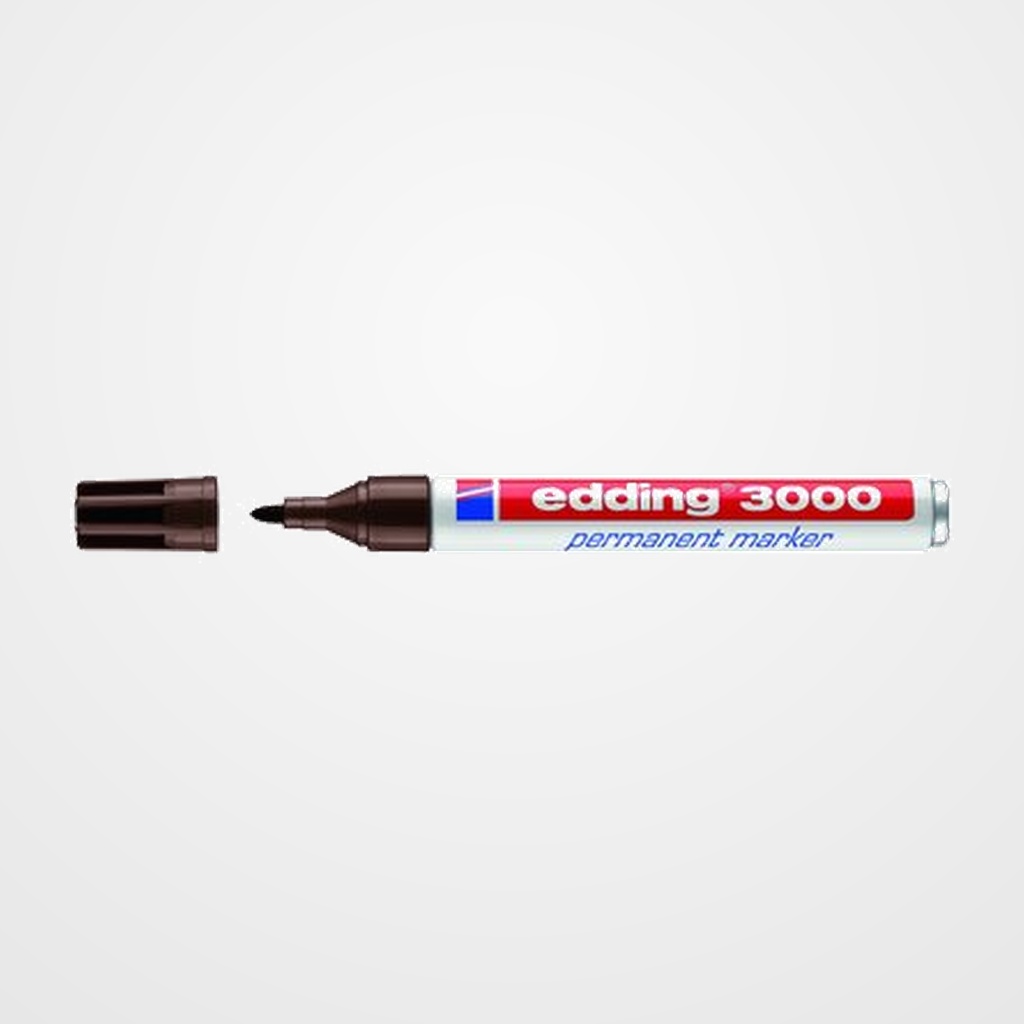 MARCADOR PERMANENTE EDDING 3000 CONICO  MARRON OSCURO