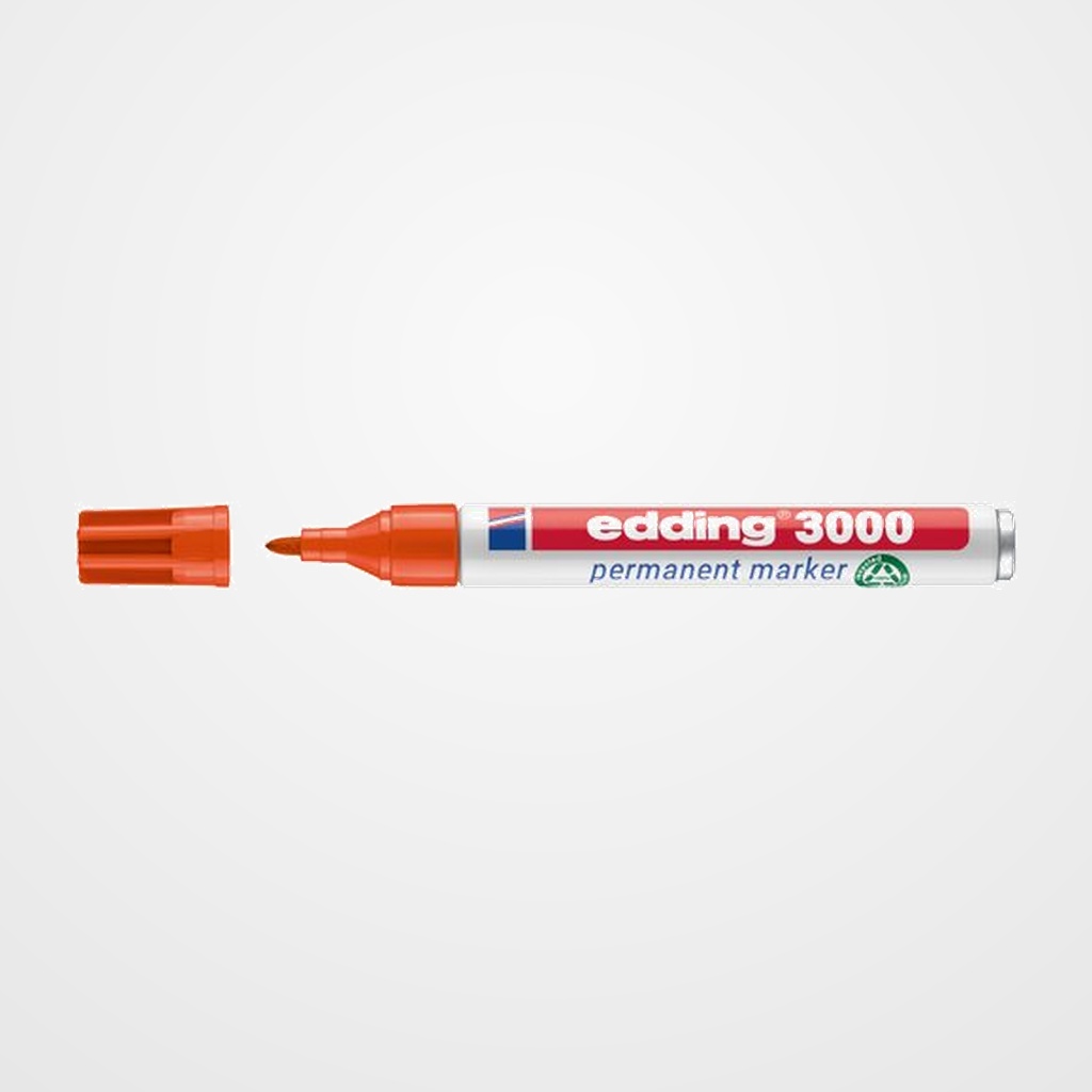 MARCADOR PERMANENTE EDDING 3000 CONICO  NARANJA