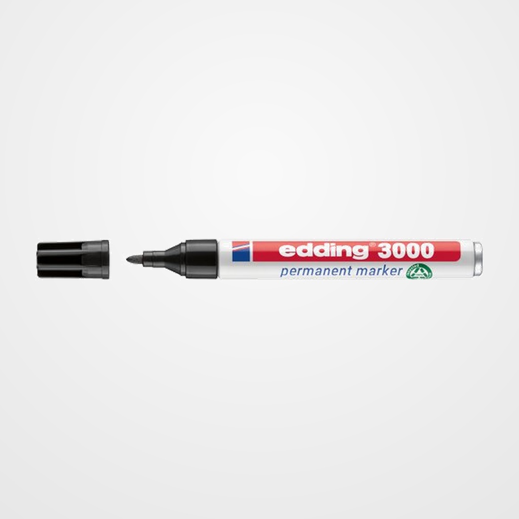 MARCADOR PERMANENTE EDDING 3000 CONICO  NEGRO