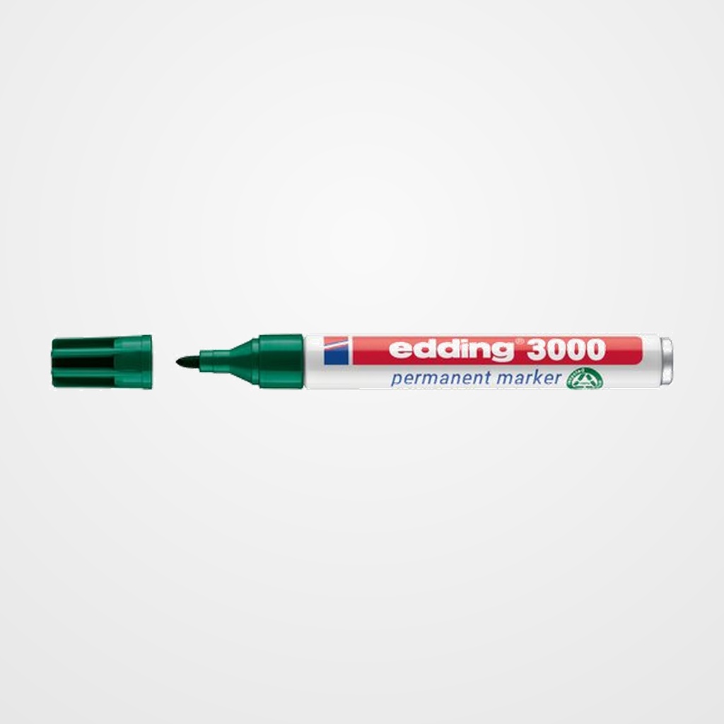 MARCADOR PERMANENTE EDDING 3000 CONICO  VERDE